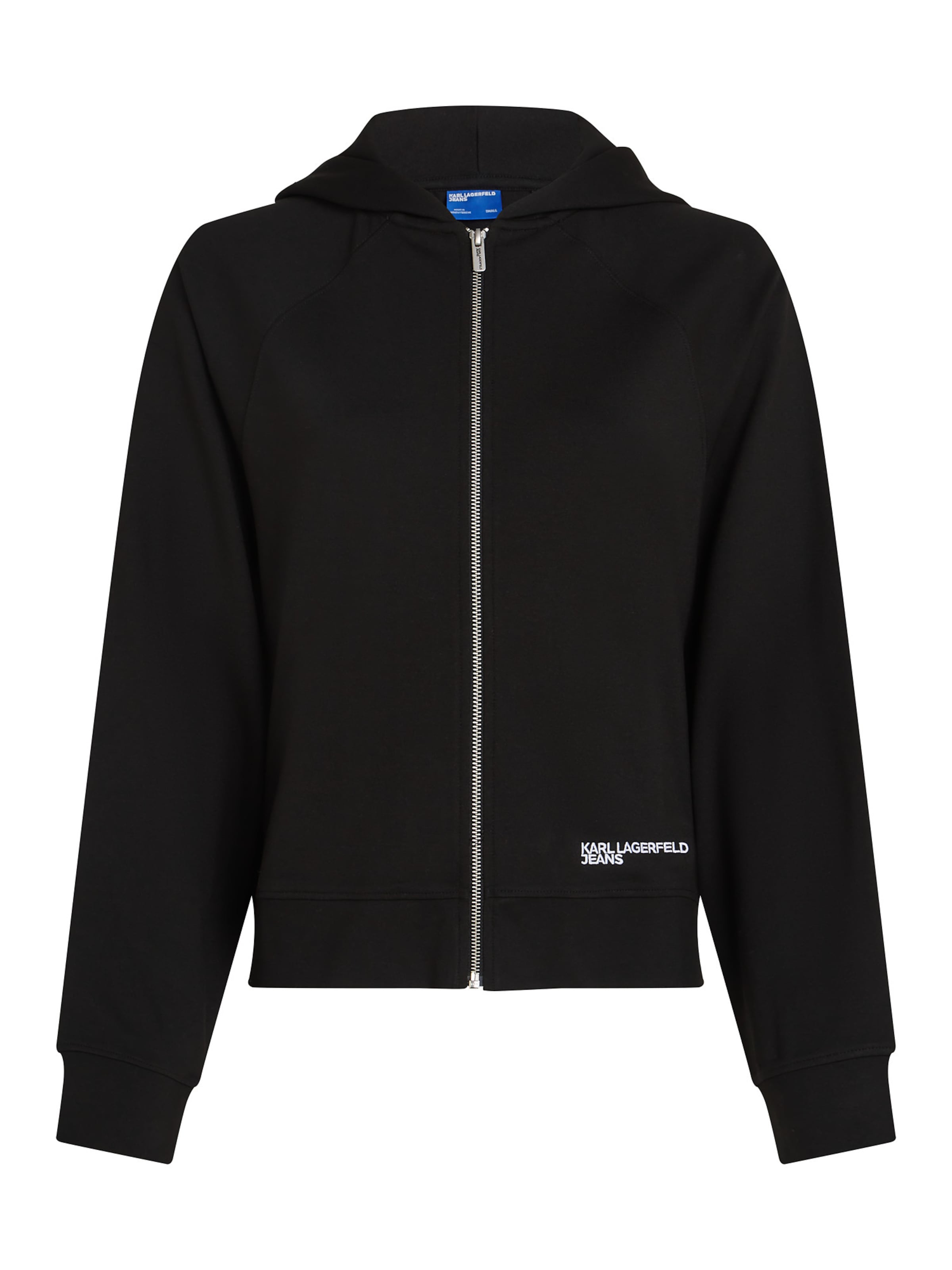 KARL LAGERFELD JEANS Tréning dzseki 'Milano' - fekete: elől