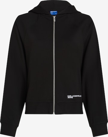 KARL LAGERFELD JEANS Collegetakki 'Milano' värissä musta: etupuoli
