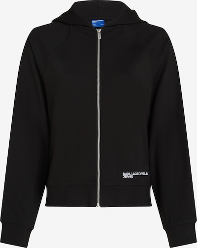 KARL LAGERFELD JEANS Collegetakki 'Milano' värissä musta / valkoinen, Tuotenäkymä