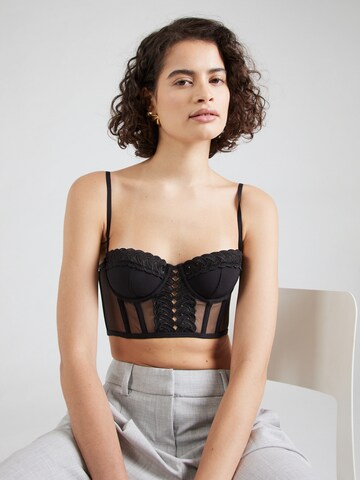 ETAM Balconette Bra 'OBSESSION' in Black: front