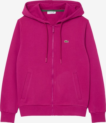 Giacca di felpa di LACOSTE in rosa: frontale