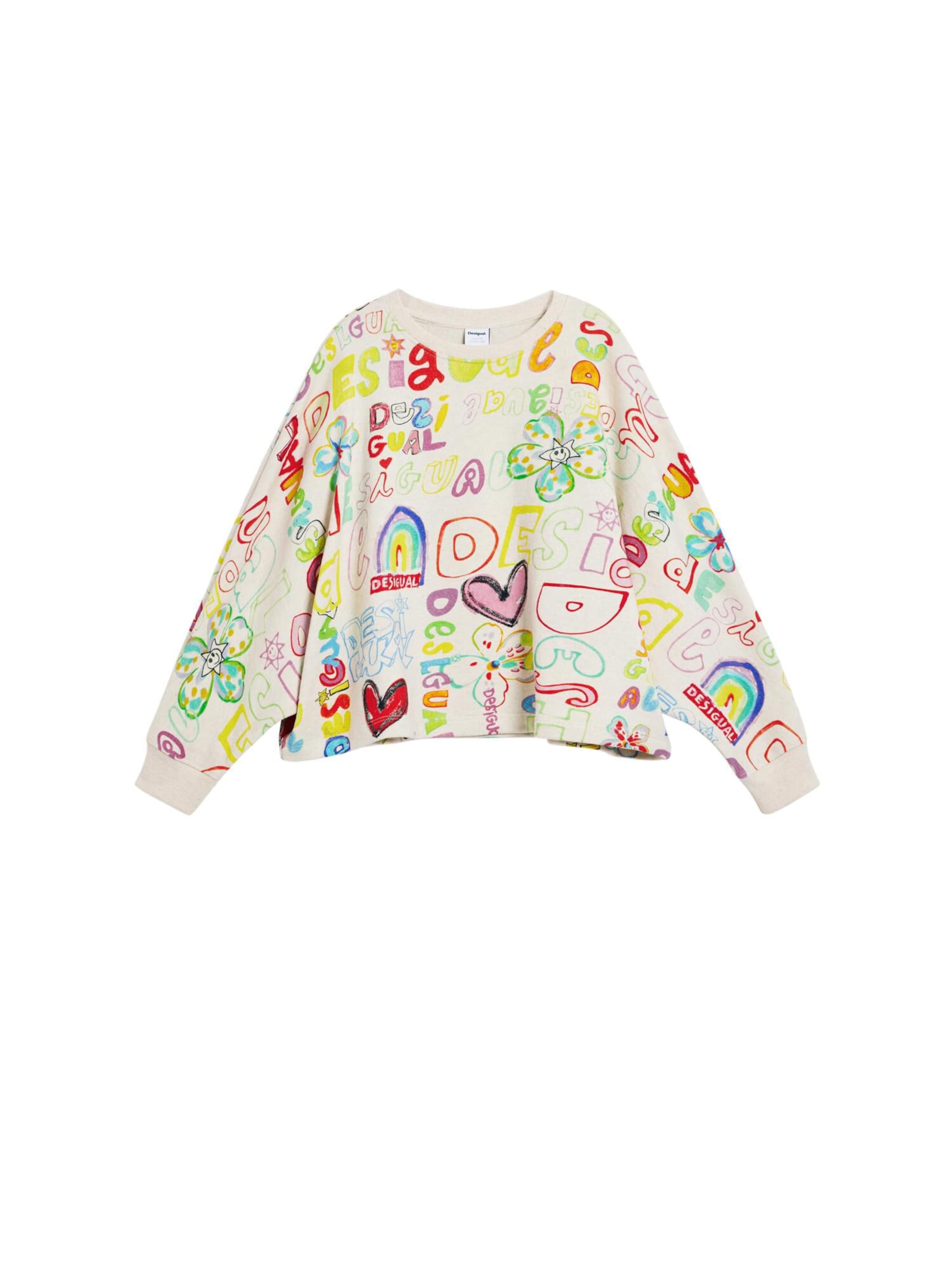 DesigualSweater majica - bijela boja: prednji dio