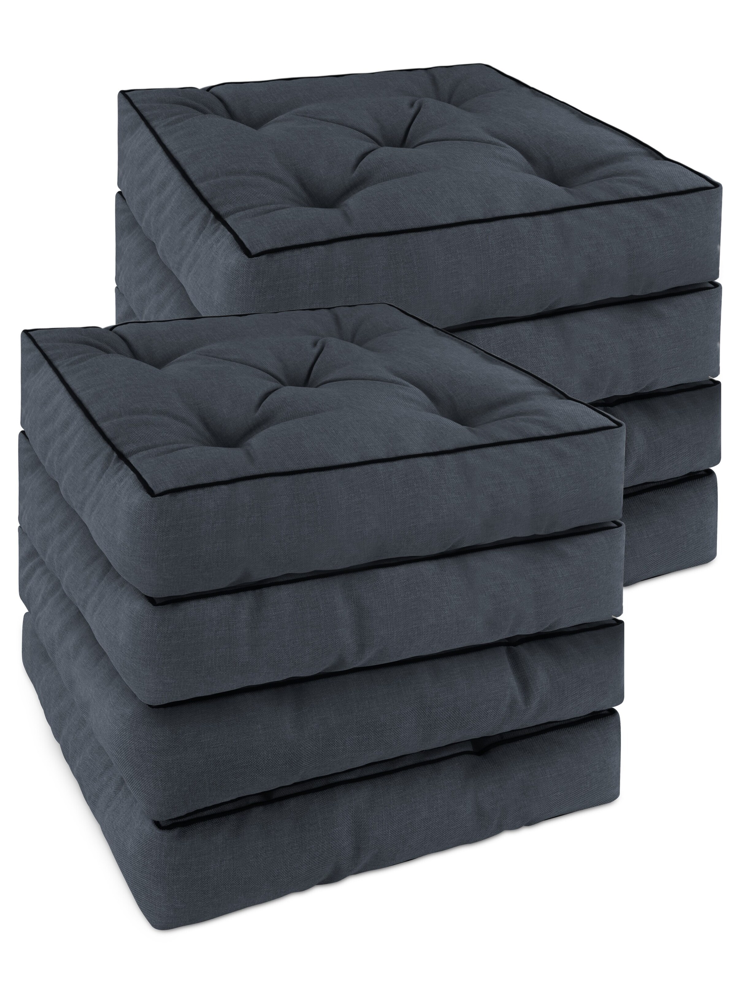 Aspero Stuhlkissen 'Padua' in dunkelgrau, Produktansicht