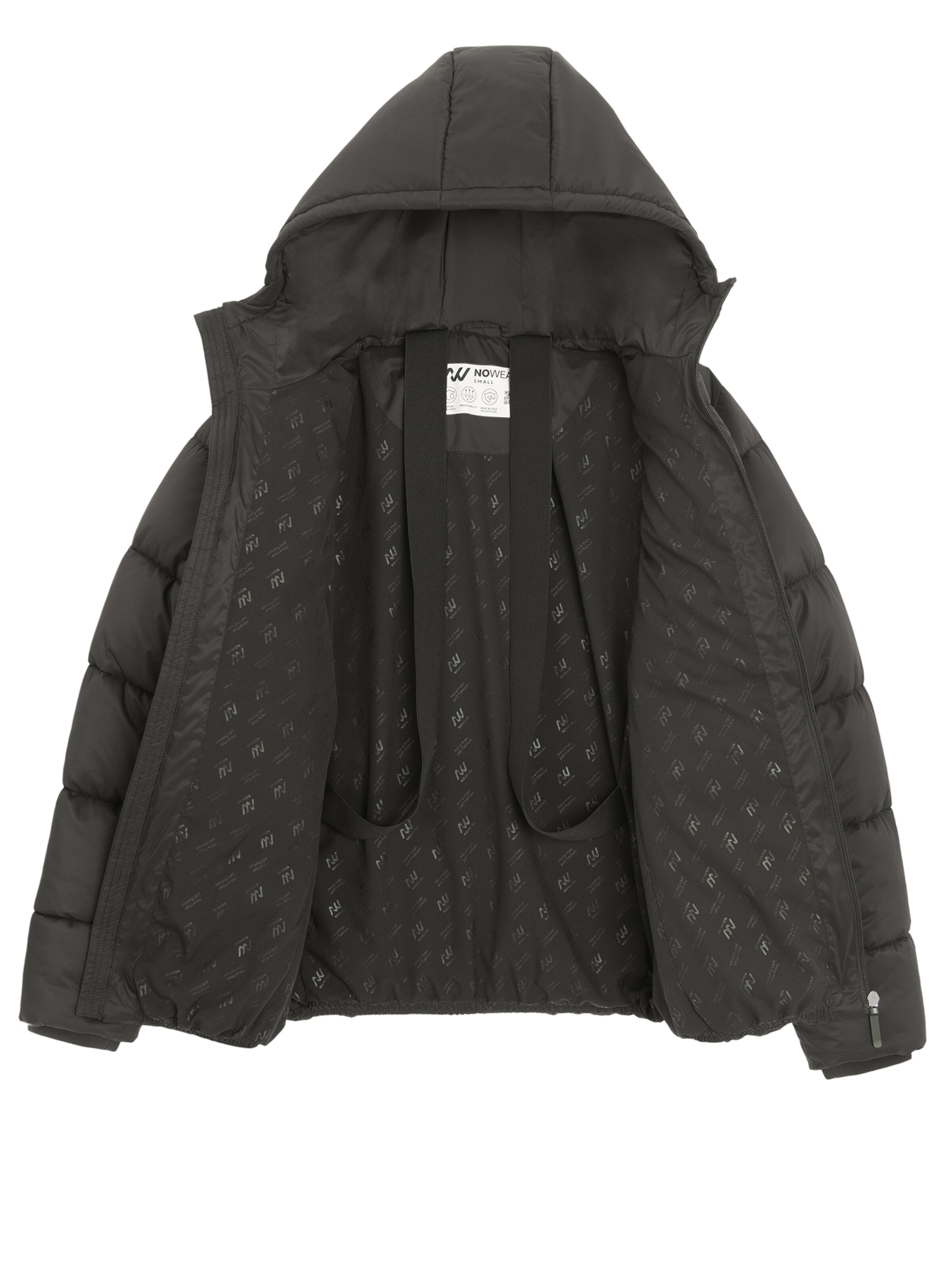 NoWear Зимняя куртка в Черный: спереди