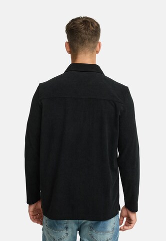 INDICODE JEANS Regular fit Overhemd 'Nemoto' in Zwart