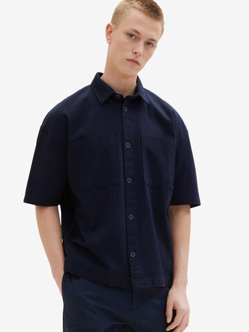 TOM TAILOR DENIM Regular fit Button Up Shirt in Blue: front