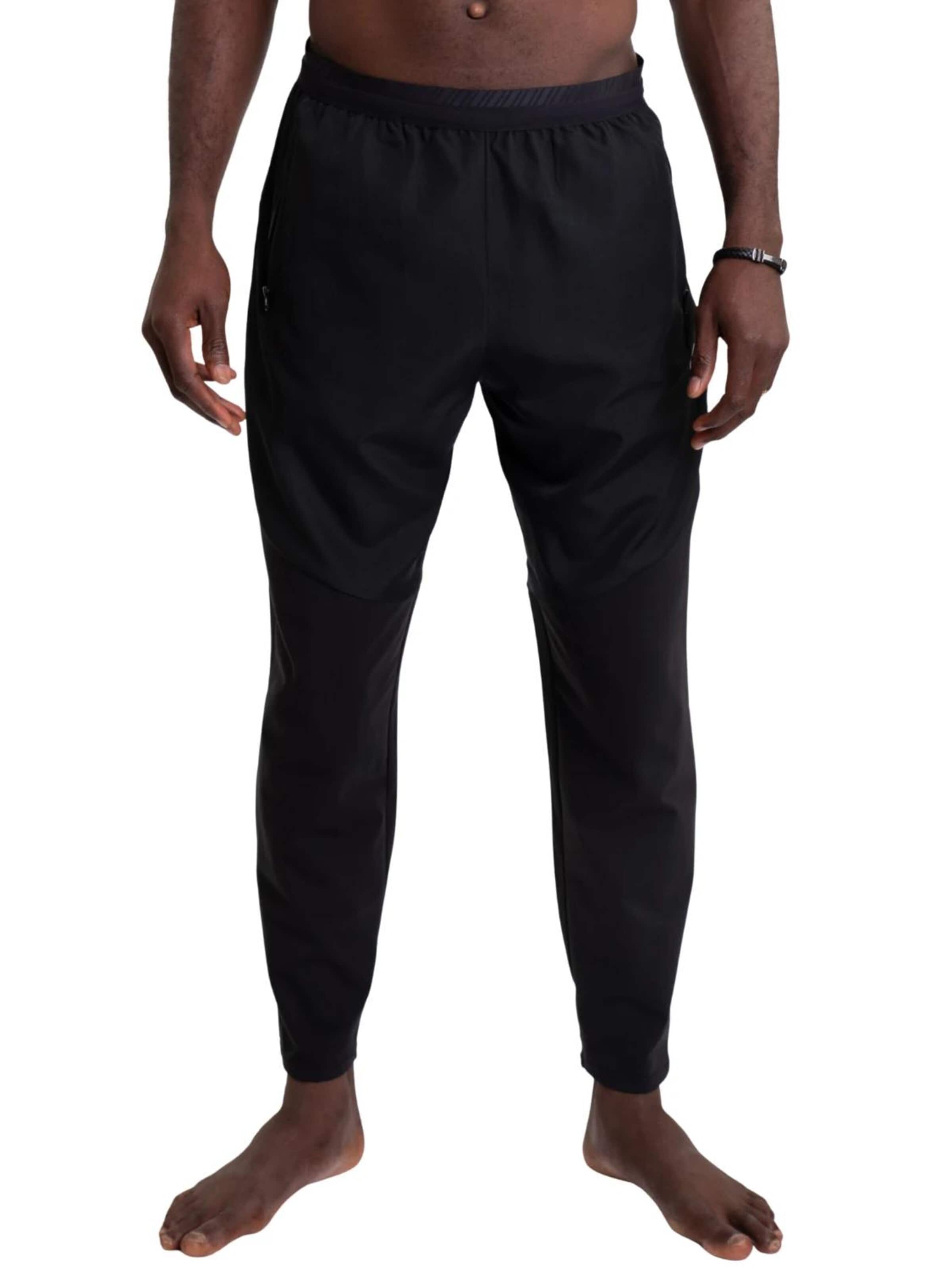 mymotus Loosefit Sportbroek 'Mymotus Men Trainingshose Black RM91 NOS' in Zwart: voorkant