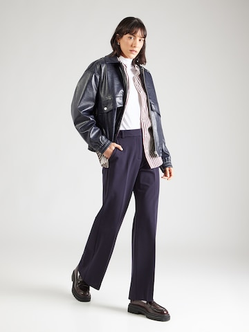 COMMA Bő szár Ráncos nadrág - kék