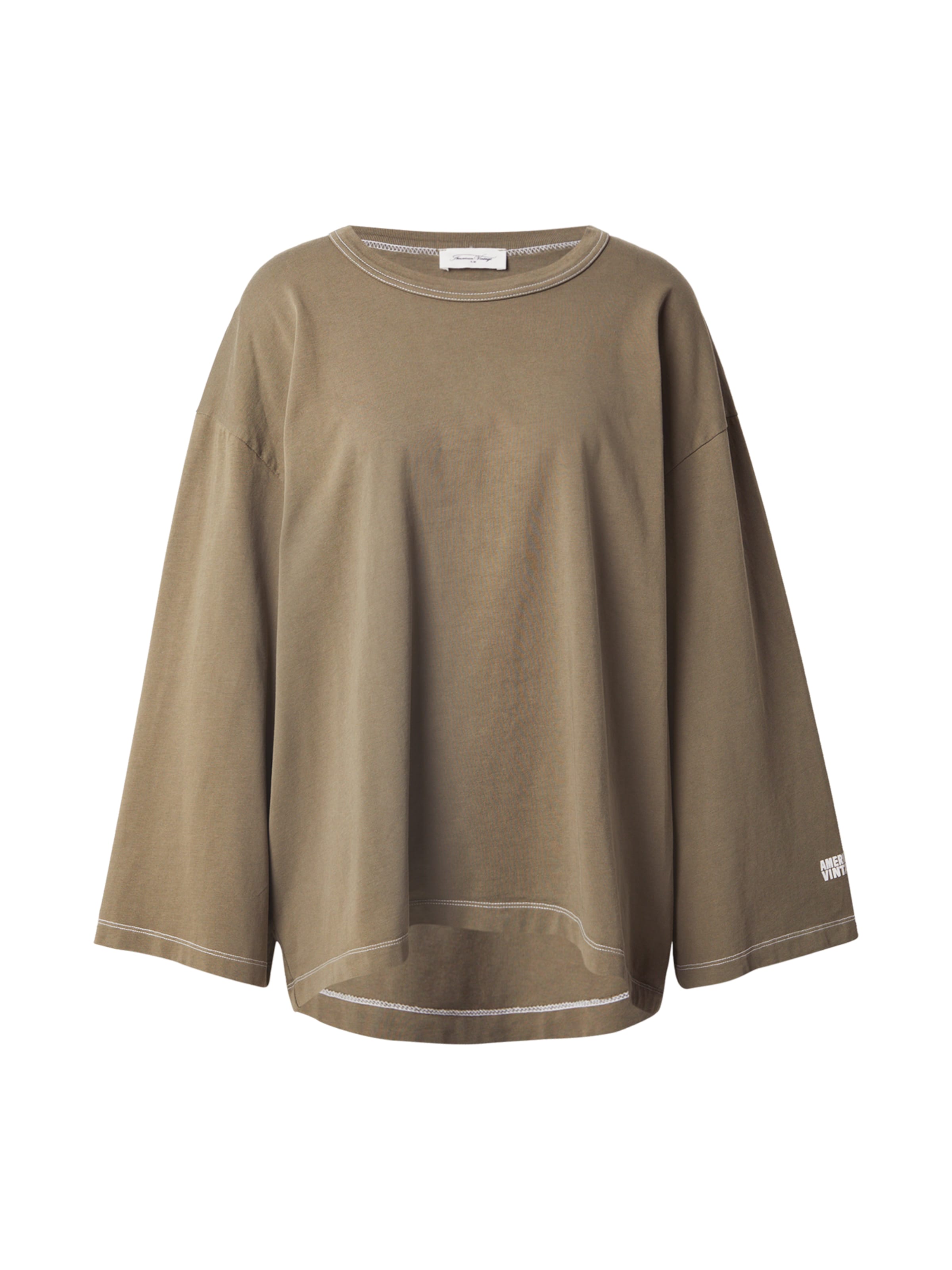 AMERICAN VINTAGE Tričko 'FIZVALLEY' – hnědá: přední strana