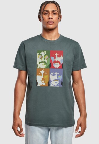 Merchcode Shirt 'Beatles -  Color Heads' in Green: front