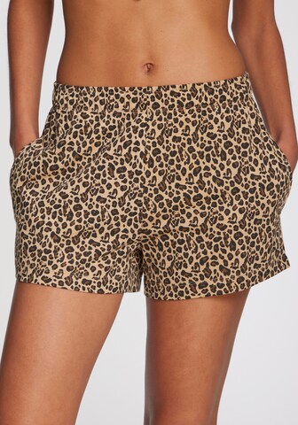 Pantaloncini da pigiama di s.Oliver in marrone: frontale