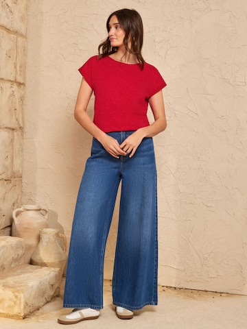 T-shirt love & roses en rouge