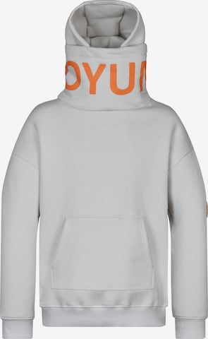 Koyumi Sweatshirt 'Break Your Neck' in Grey: front