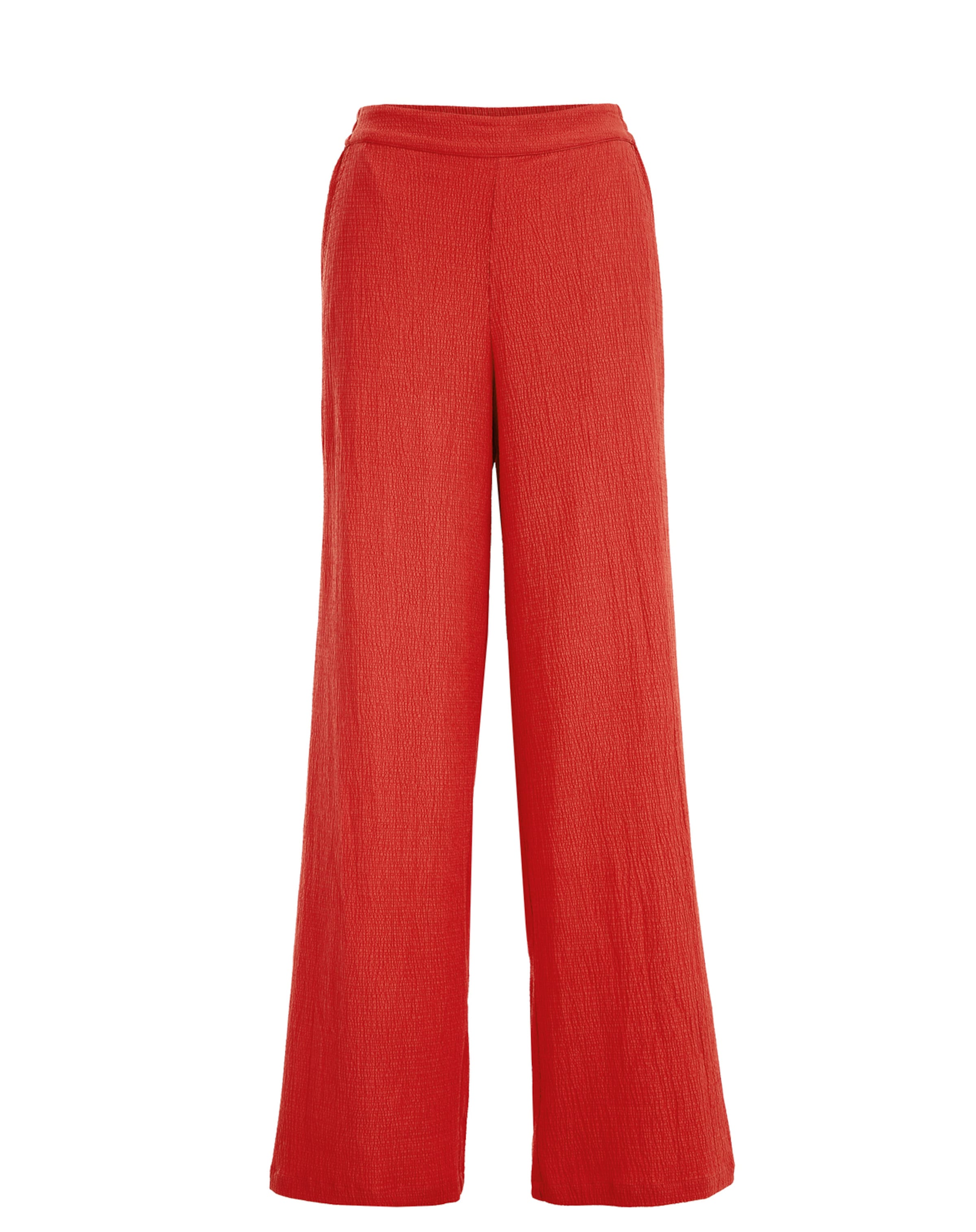 WE Fashion Flared Trousers in Red: front