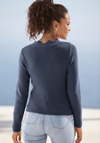 LASCANA Pullover in Blau