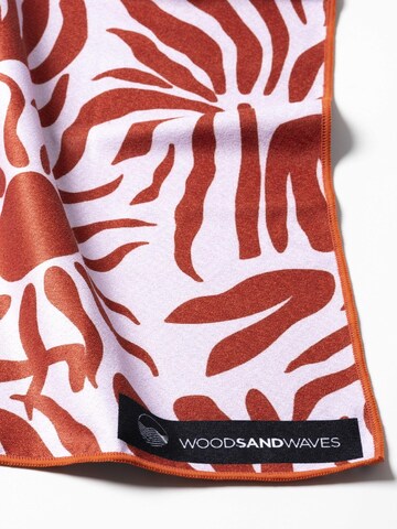 woodsandwaves Beach Towel 'Burning Sun' in Red