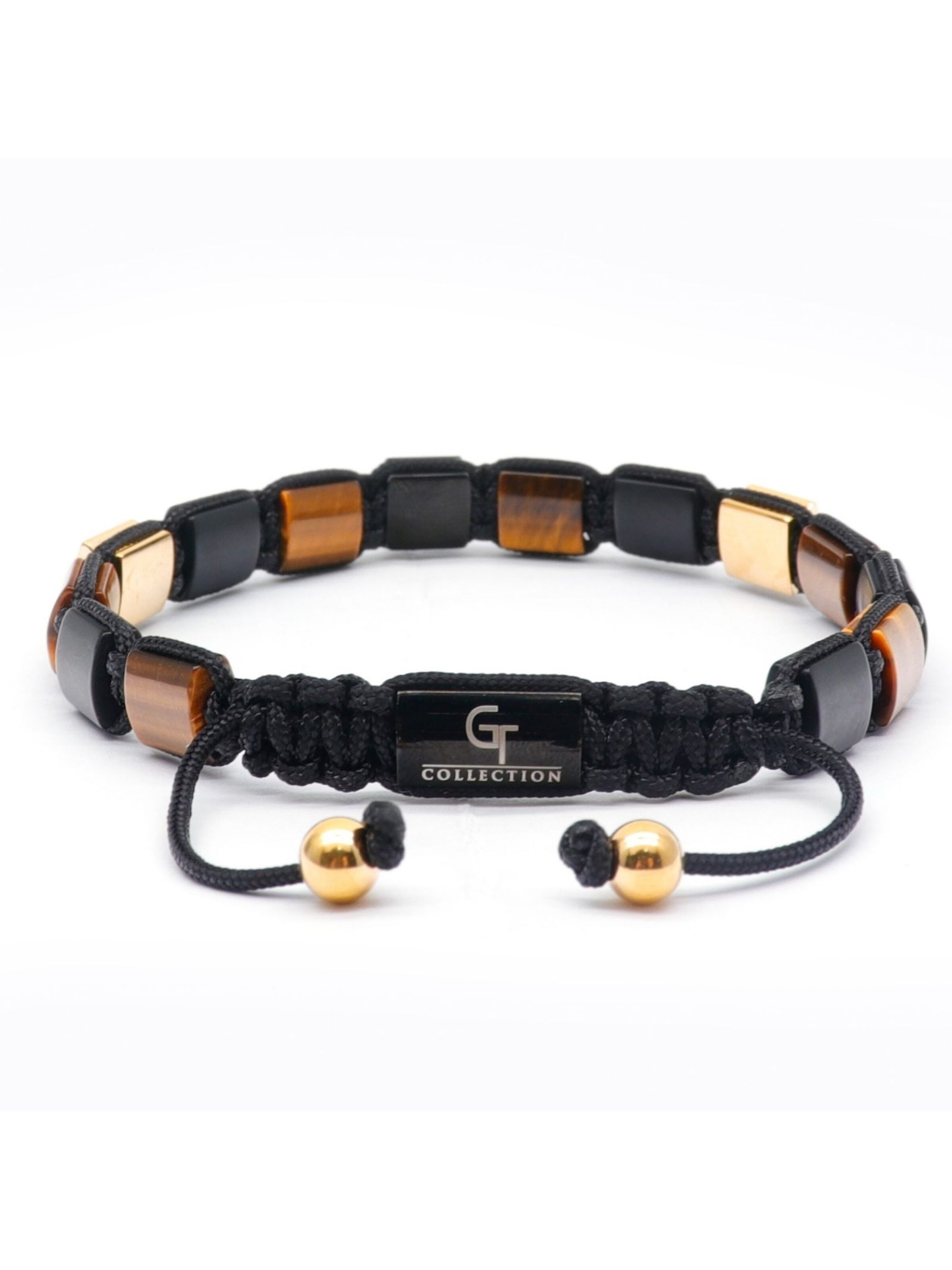 GT Collection Armband 'Flat-Bead' in Bruin
