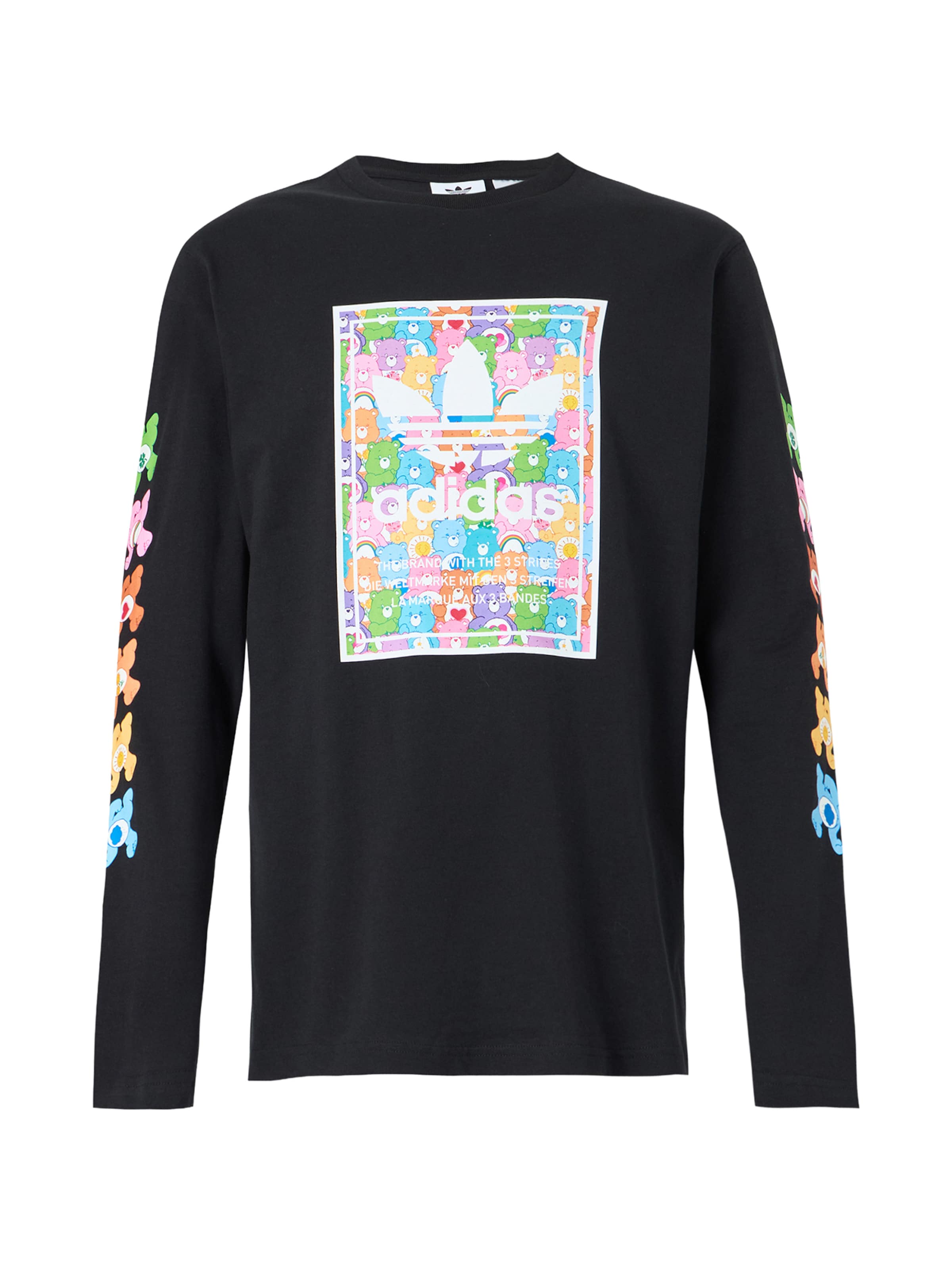 ADIDAS ORIGINALS Camisa 'Care Bear' em XS em cinzento claro / laranja / cor-de-rosa / preto, Vista do artigo