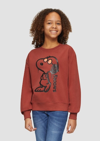 s.Oliver Sweatshirt 'Peanuts®' in Rot: Vorderseite