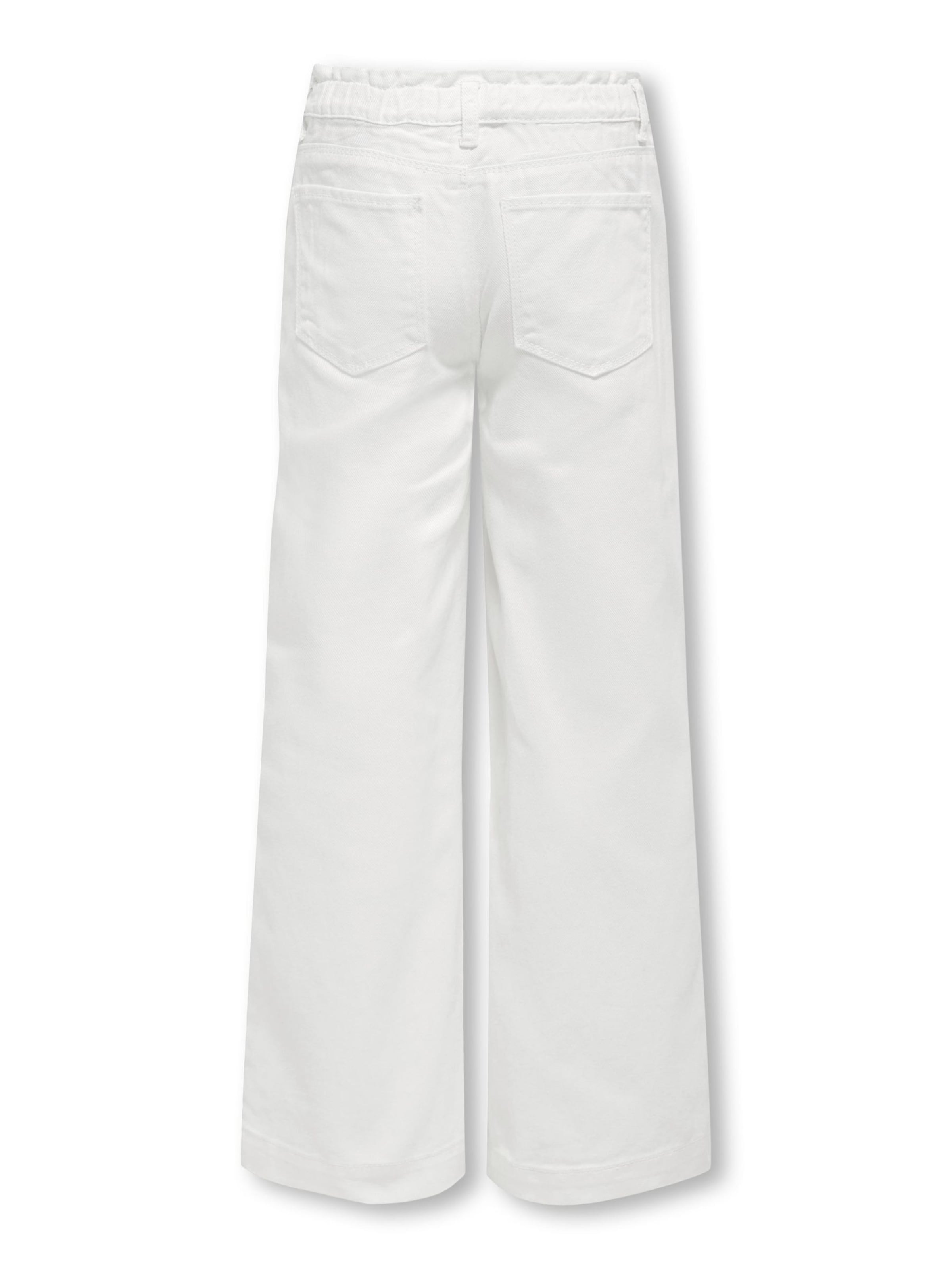 ONLY GIRLS Wide Leg Jeans 'KOGComet' in Weiß