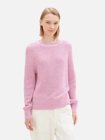 TOM TAILOR DENIM Sweater in Pink: front