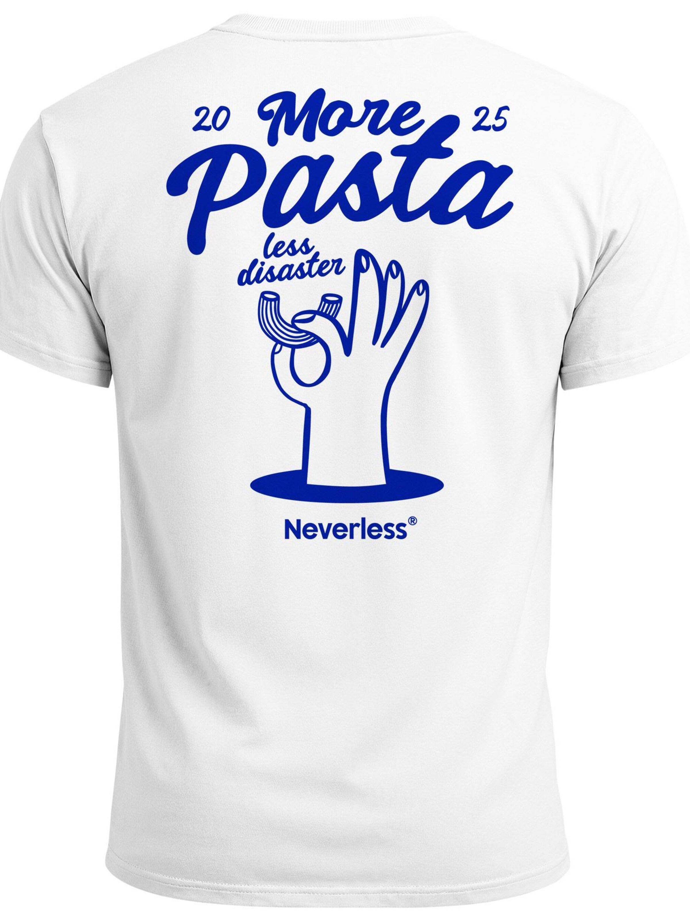 Neverless Shirt 'More Pasta'‌‌‌‌‌ in Weiß