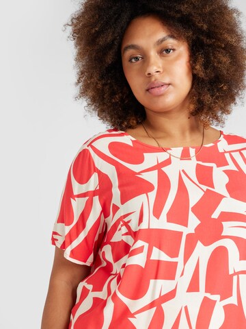 Camicia da donna 'CARNova' di ONLY Carmakoma in rosso