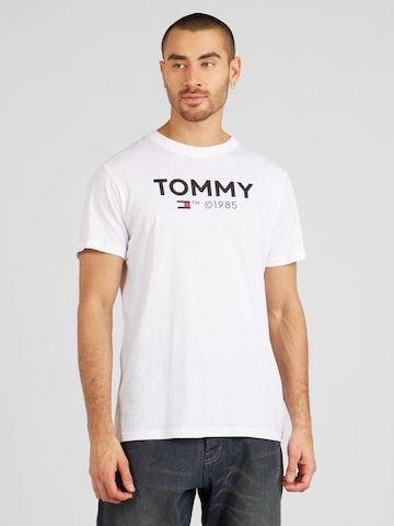 Tommy Jeans Тениска в черно: отпред