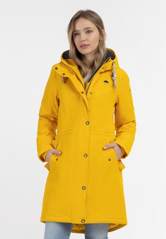 Manteau fonctionnel Schmuddelwedda en jaune : devant