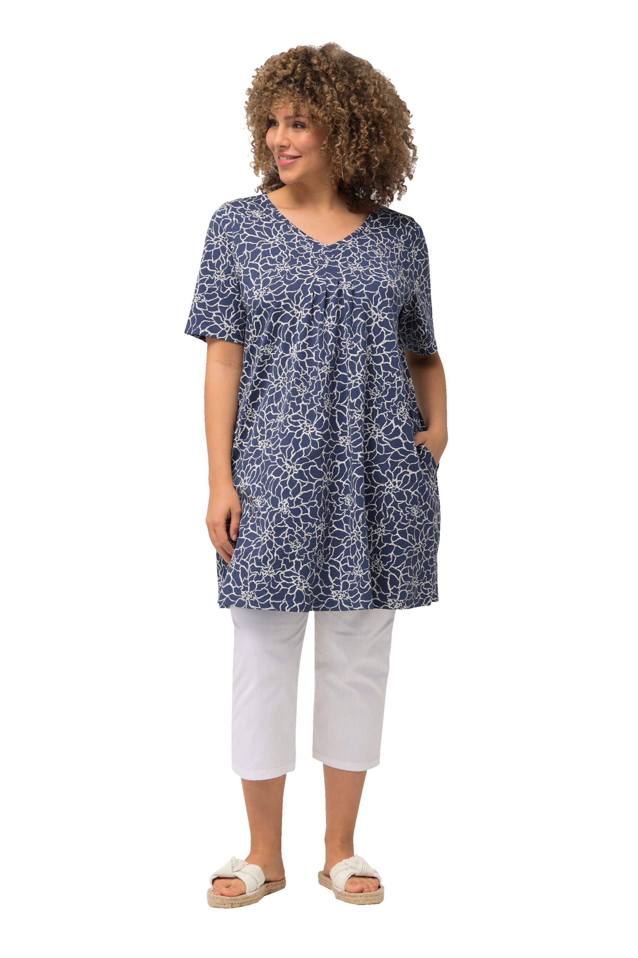 Ulla Popken Tunika - Modrá