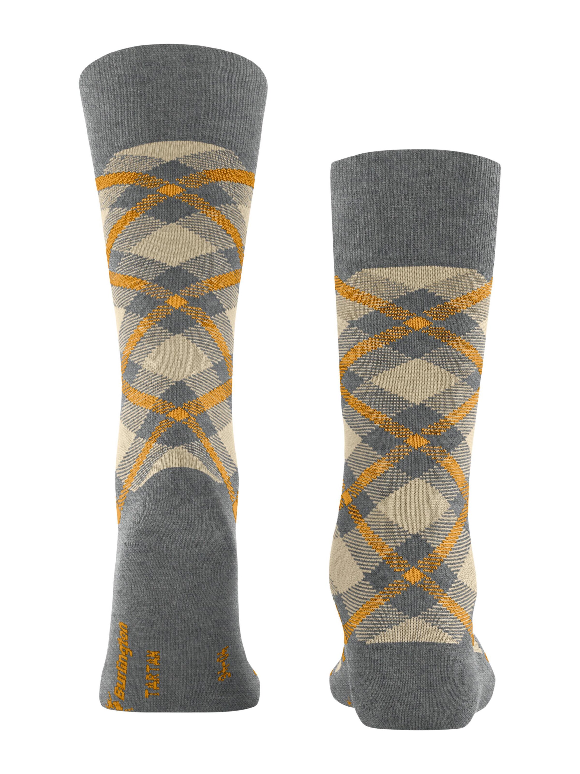 BURLINGTON Socks 'Tartan' in Grey