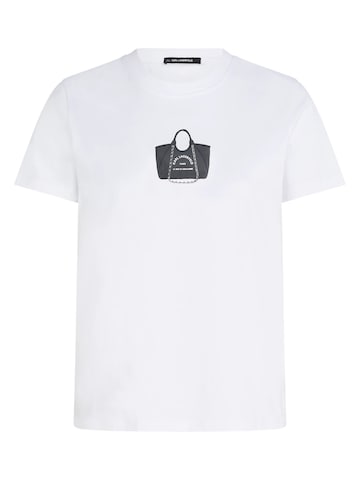 Tricou de la Karl Lagerfeld pe alb: față
