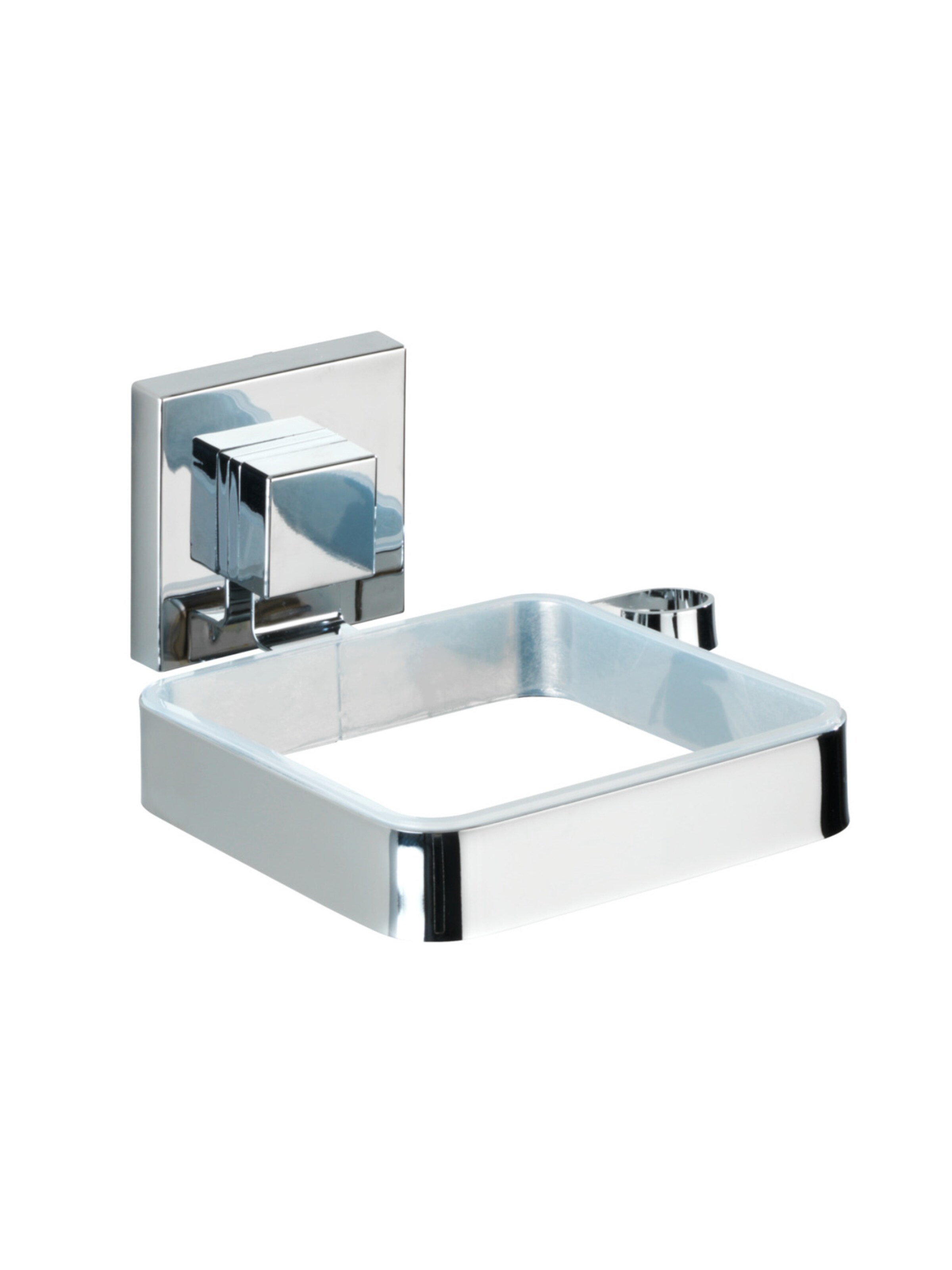 Wenko Haartrocknerhalter ' Quadro' in Silber: Vorderseite