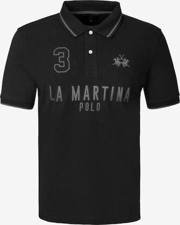 La Martina - Camiseta en negro: frente