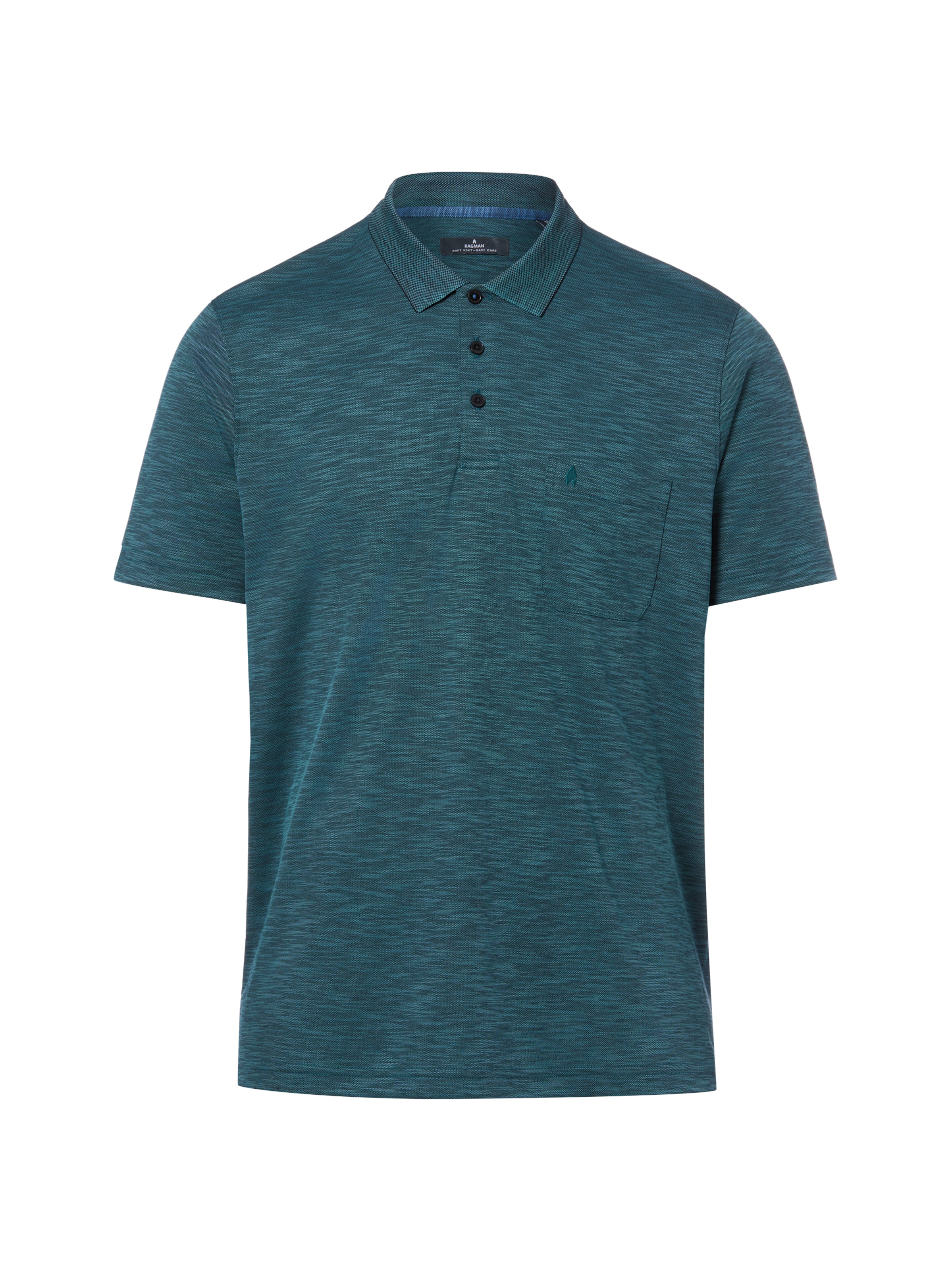 Ragman Poloshirt in Blau: Vorderseite