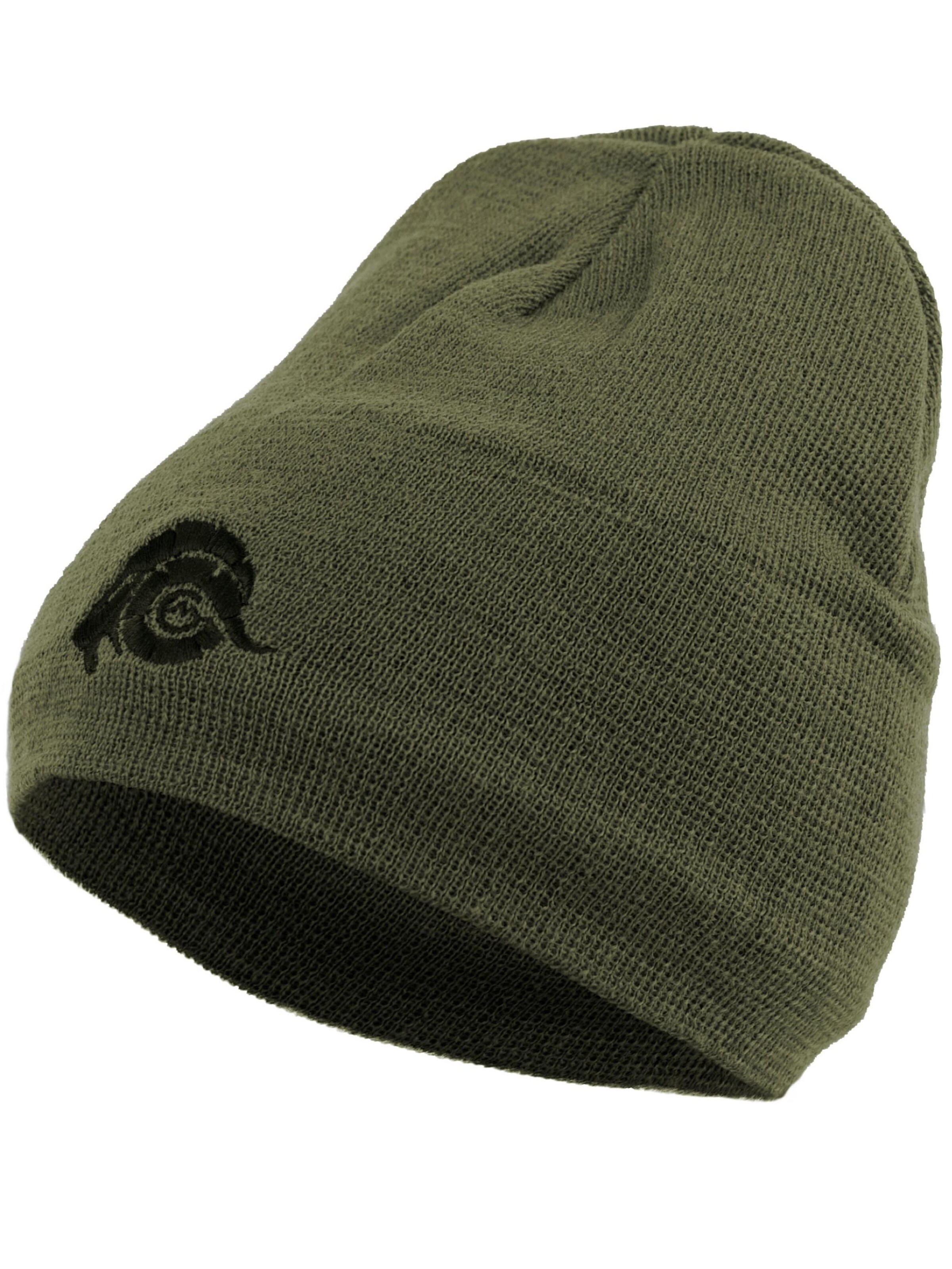 Guggen Mountain Beanie 'Mütze K901 aus Wolle mit leichtem Fleecefutter' in Green: front