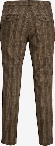 JACK & JONES Tapered Pleat-front trousers 'Ace Harvey' in Brown