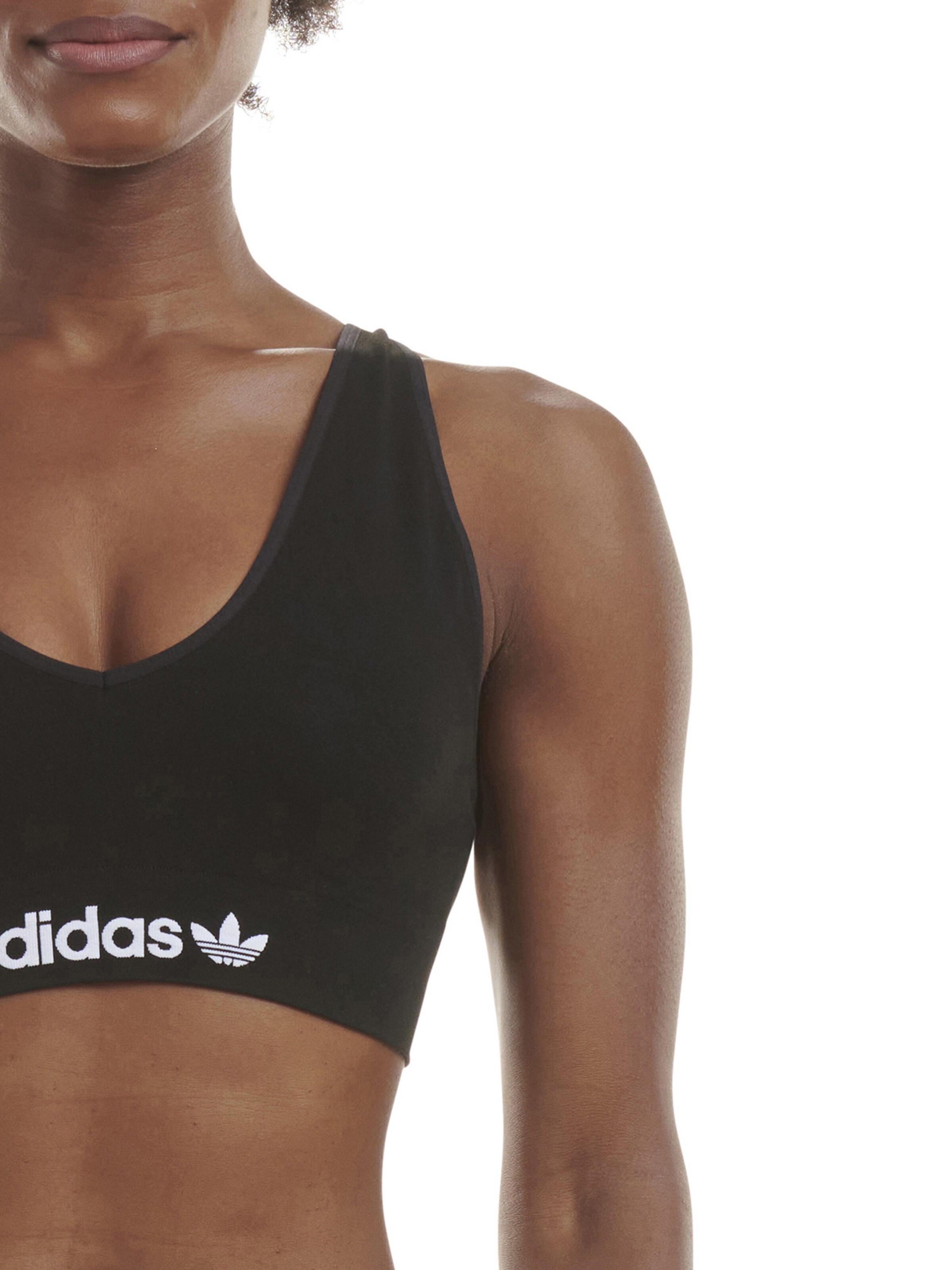 ADIDAS ORIGINALS Bralette Bra ' Low Back ' in Black