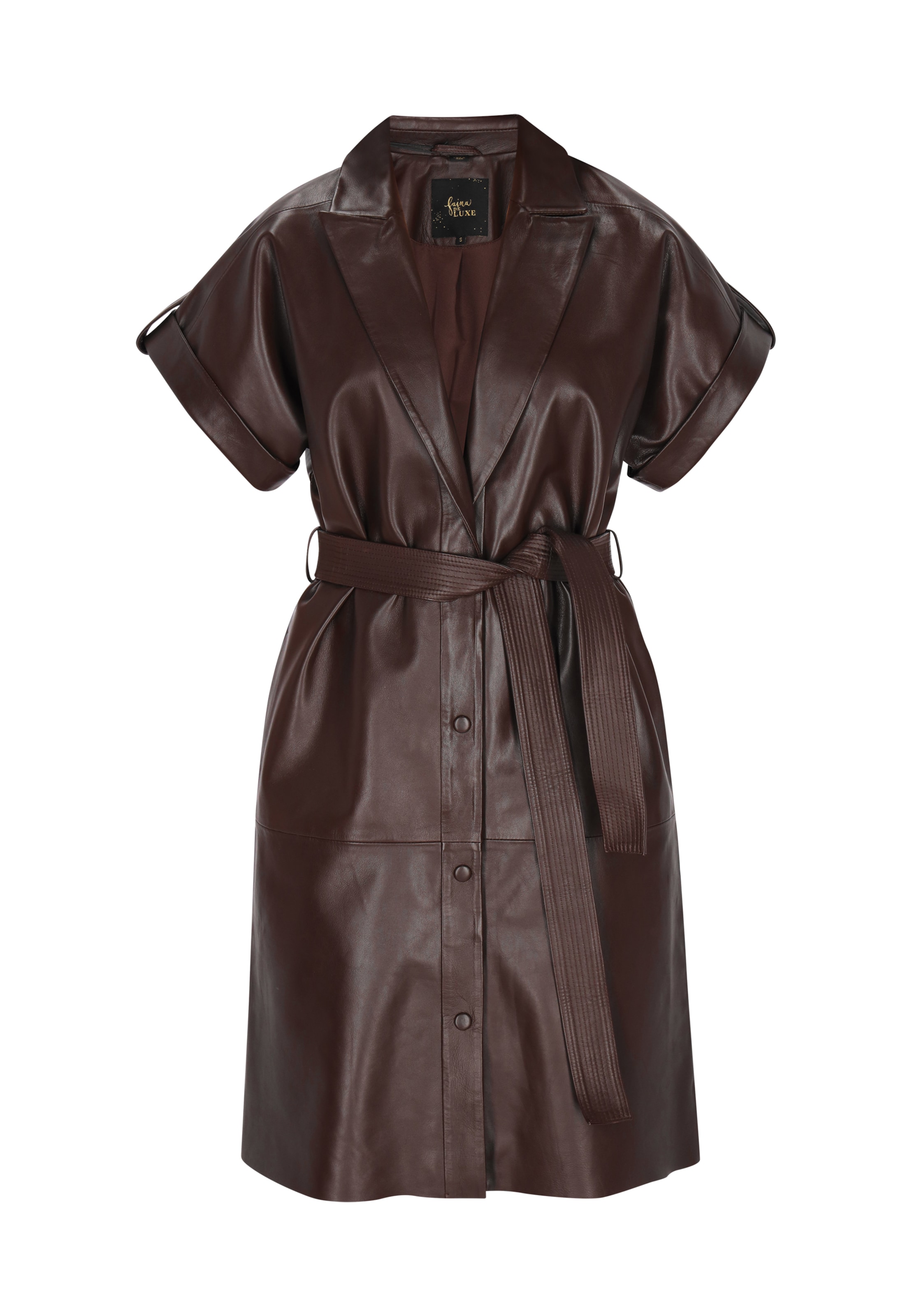 Rochie de la faina pe maro: față