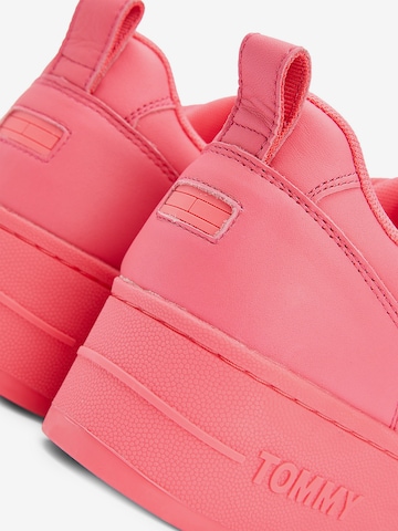 Tommy Jeans - Zapatillas deportivas bajas 'Hook And Loop' en rosa