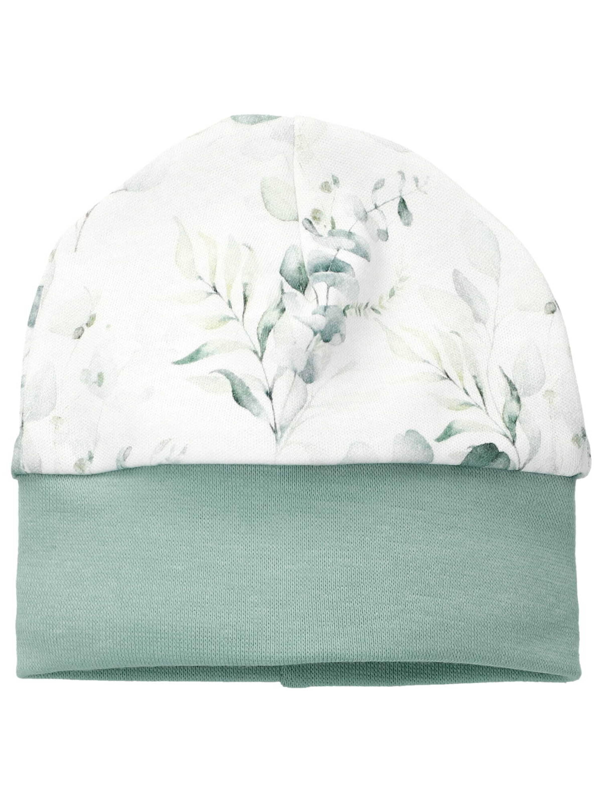 NINI Beanie 'Eukalyptus' in Green: front