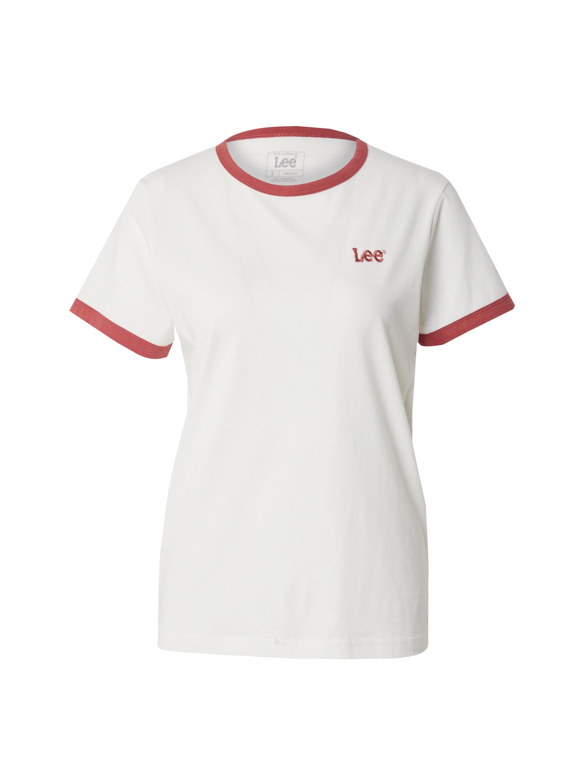 Lee T-Shirt 'RINGER' in Weiß: Vorderseite