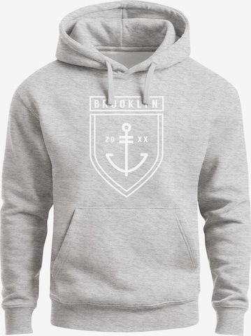 Neverless Sweatshirt 'Brooklyn Anker' in Grau: Vorderseite