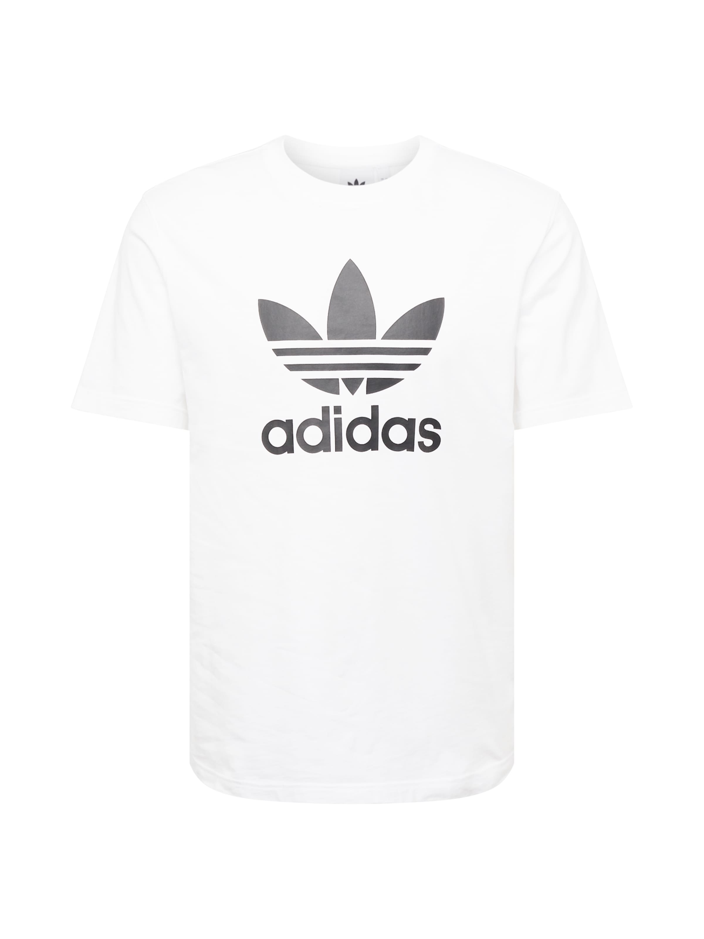 ADIDAS ORIGINALS T-shirt 'Adicolor Trefoil' i vit: framsida