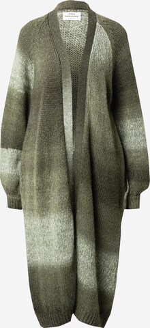 MADS NORGAARD COPENHAGEN Oversized Cardigan in Green: front