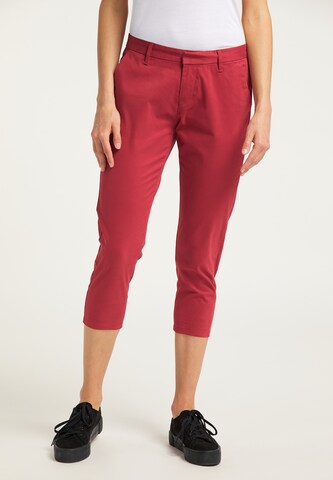 DreiMaster Maritim Slimfit Broek in Rood: voorkant