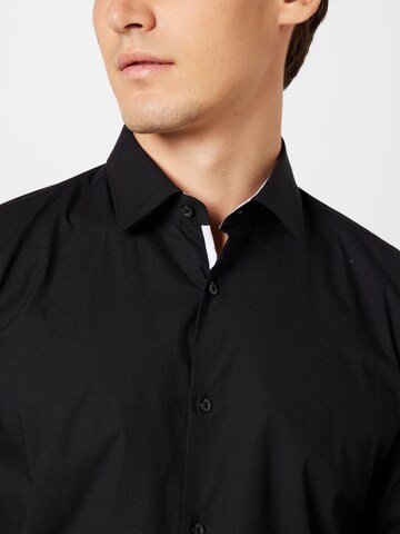 HUGO Red Slim fit Button Up Shirt 'Ekoy' in Black