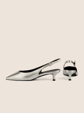 L37 HANDMADE SHOES Slingpumps 'ELEGANCE ESSENCE' in Zilver