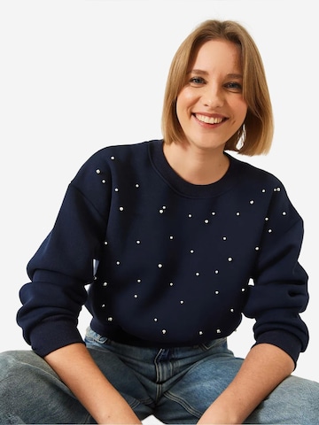 Bianco Lucci Sweatshirt in Blau