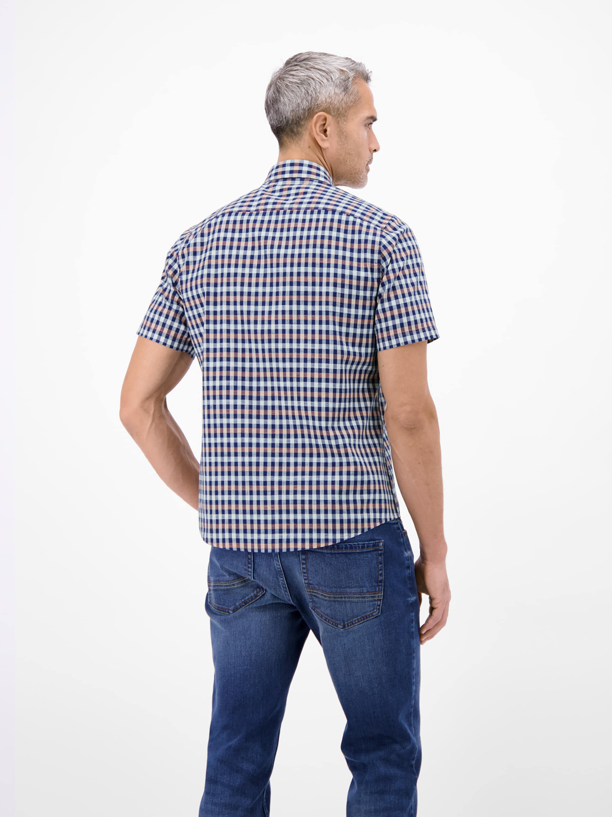 LERROS Regular Fit Halbarmhemd, sportiv und  kariert in Rot